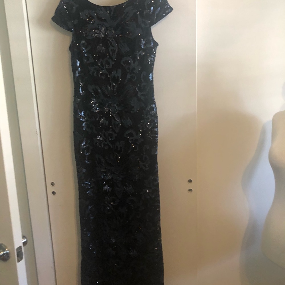 Dark blue mother-of-bride dress